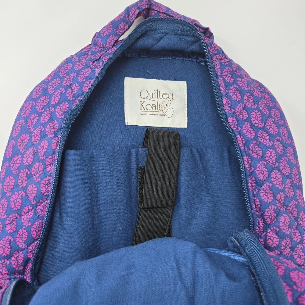 Quilted Koala Backpack Purple Pink Floral Print‎ Quilted Bag